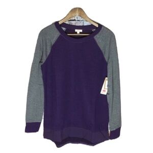 Pink Lotus Purple and Gray Sweatshirt